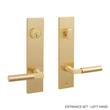 Tolland Brass Entrance Door Set - Lever Handle - 2-3/8 Backset - Left Hand - Satin Brass, , large image number 0