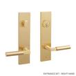 Tolland Brass Entrance Door Set - Lever Handle - 2-3/8 Backset - Right Hand - Satin Brass, , large image number 0