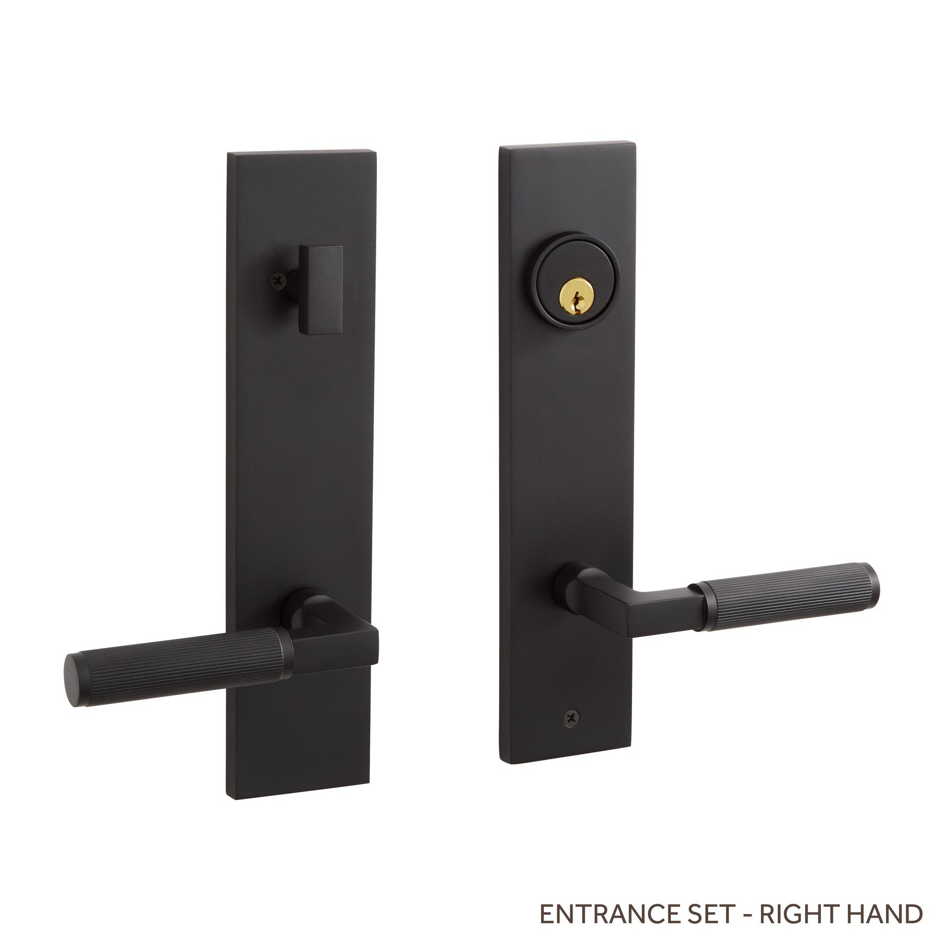 Satcher Brass Entrance Door Set - Lever Handle - Right Hand | Signature ...