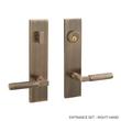 Satcher Brass Entrance Door Set - Lever Handle - 2-3/4 Backset - Right Hand - Antique Brass, , large image number 0