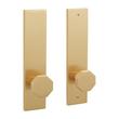 Ambrus Solid Brass Dummy Entrance Door Set - Octagonal Knob - No Backset - Satin Brass, , large image number 0