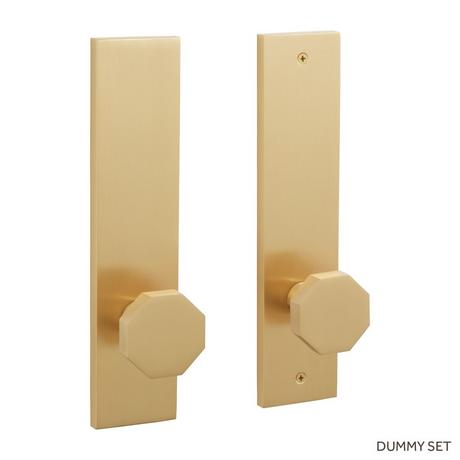 Ambrus Solid Brass Dummy Entrance Set with Octagonal Knob