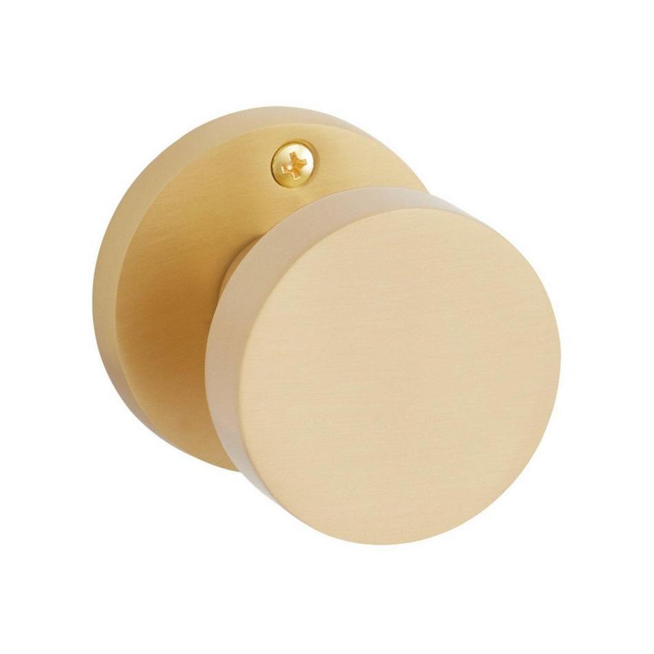 Moceri Solid Brass Dummy Interior Door Knob - No Backset - Satin Brass, , large image number 0