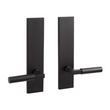 Tolland Brass Dummy Entrance Door Plate - Lever Handle - Right Hand - No Backset - Satin Black, , large image number 0
