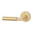 Tolland Brass Dummy Interior Door Plate - Lever Handle - Left Hand - No Backset - Satin Brass, , large image number 0