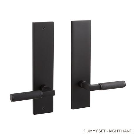 Satcher Solid Brass Dummy Entrance Set with Knurled Lever Handle