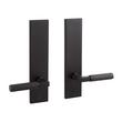 Satcher Brass Dummy Entrance Door Set - Lever Handle - Right Hand - No Backset -  Satin Black, , large image number 0