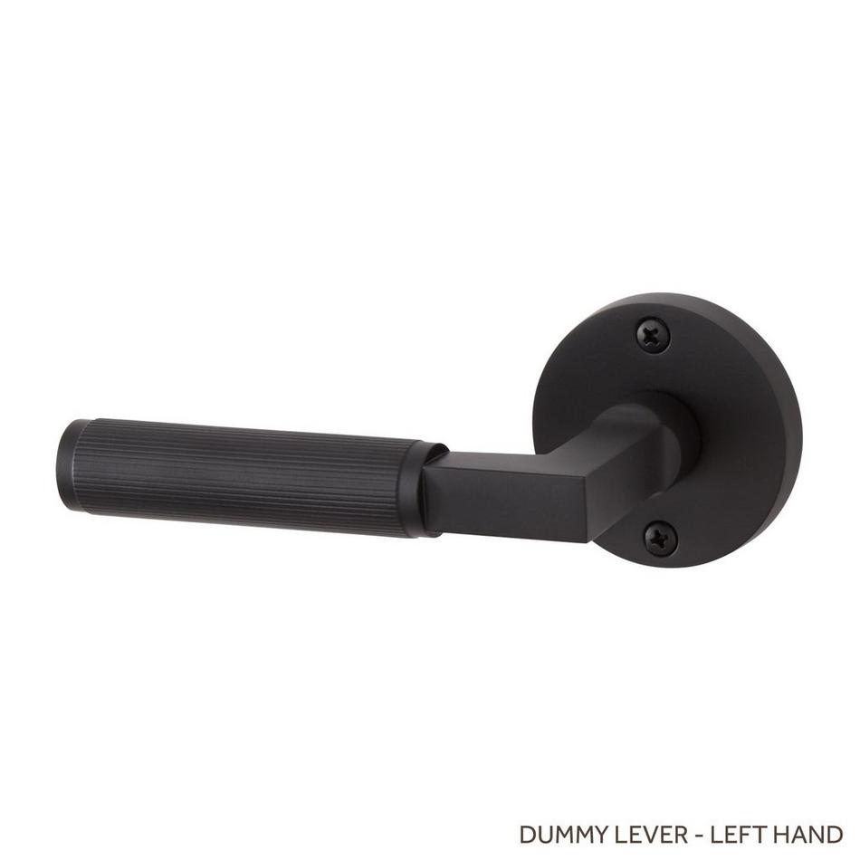 Satcher Dummy Door Knob with Knurled Lever Handle, , large image number 1