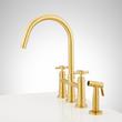 Ailey Bridge Kitchen Faucet with Side Spray - Brushed Gold, , large image number 1