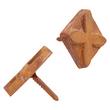 Hand-Forged Iron Square Clover Clavos - Set of 6 - Large - Rust, , large image number 0