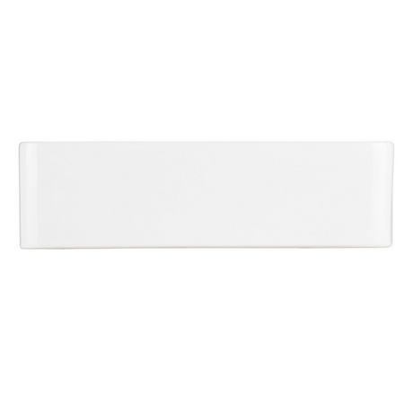 Hibiscus Square Fireclay Vessel Sink - Single Hole - White