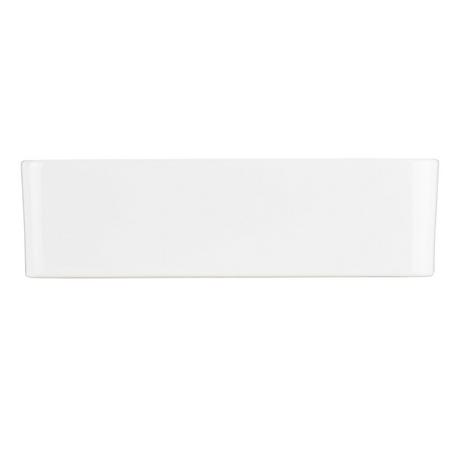 Hibiscus Square Fireclay Vessel Sink - Single Hole - White