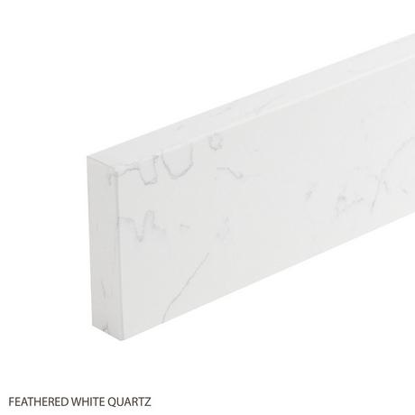 43" 3cm Quartz Vanity Backsplash - Feathered White