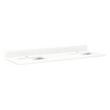 61" x 22" 3cm Quartz Vanity Top for Rectangular Undermount Sinks - Feathered White - White Sink, , large image number 0