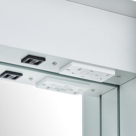 Pallas Lighted Medicine Cabinet with Tunable LED and Electrical Outlet