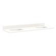 61" x 22" x 3cm Quartz Vanity Top w/ Backsplash - No Faucet Holes - Double Sink 2004 Cutouts - Under, , large image number 0