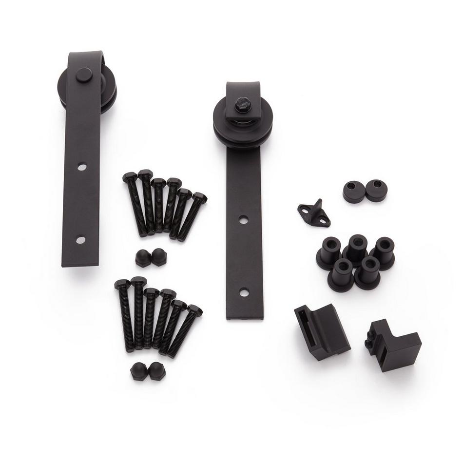 60" Hal Barn Door Hardware Kit - Black, , large image number 1