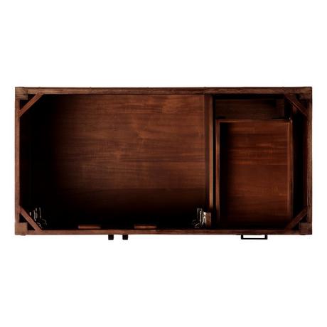 42" Morris Console Vanity - Rustic Brown - Vanity Cabinet Only