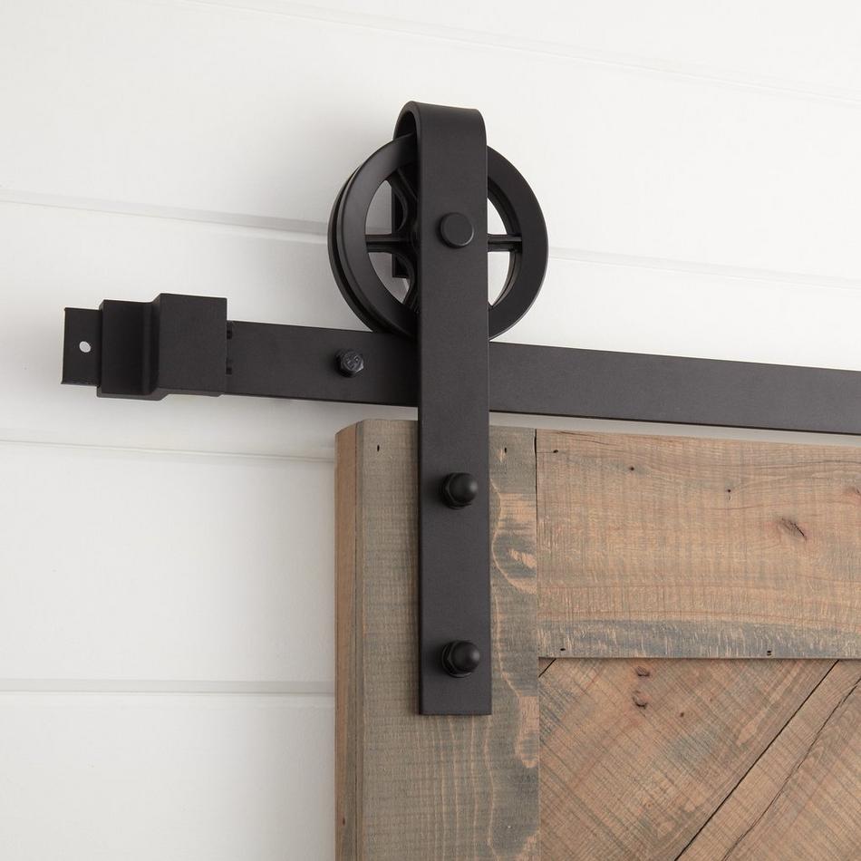 120" Ando Barn Door Hardware Kit with Soft Close - Black, , large image number 0