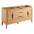 60" Aliso Teak Double Vanity for Rect Undermount - Natural Teak, , large image number 1