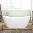 72" Sheba Acrylic Double-Slipper Tub - Air Massage with Foam, , large image number 0