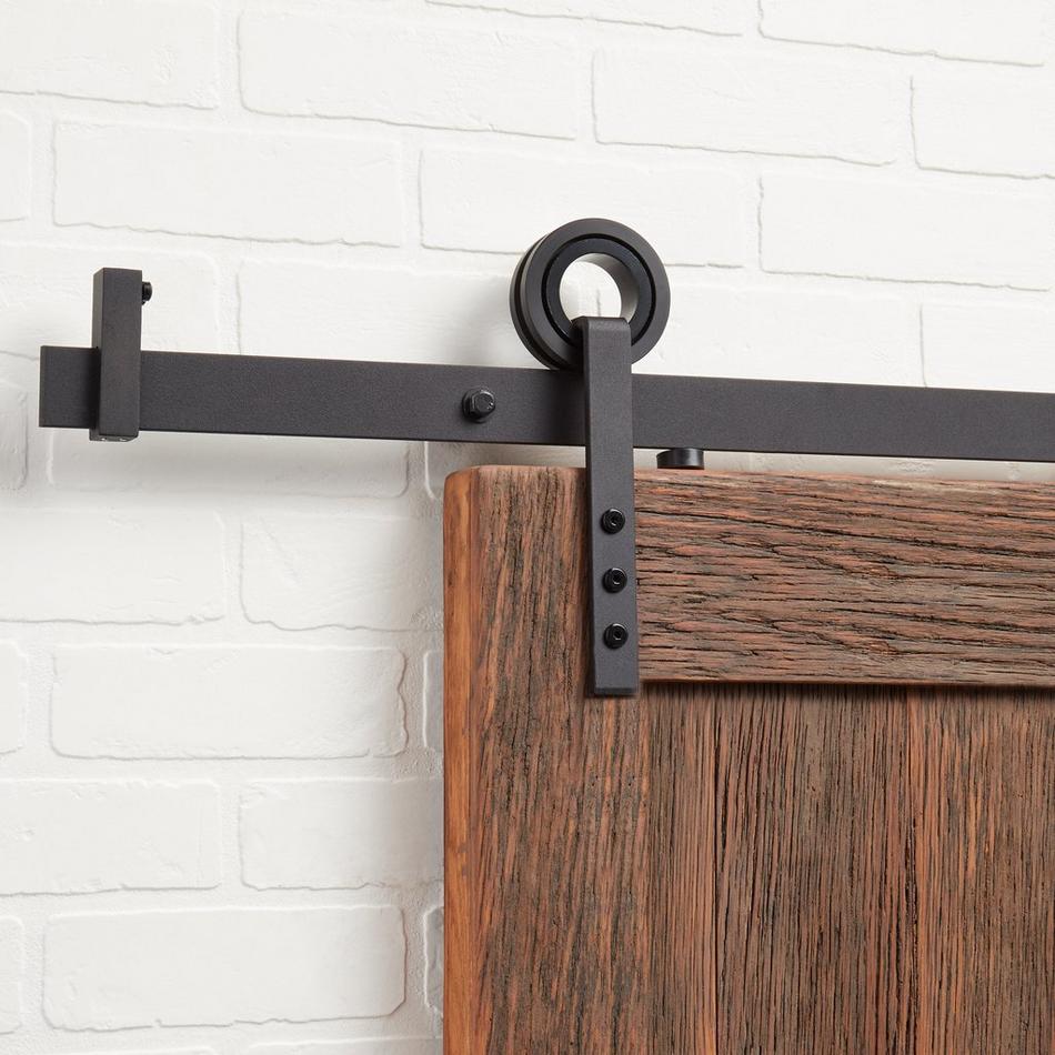 60" Karl Barn Door Hardware Kit with Soft Close - Black, , large image number 0