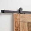 96" Bowden Top-Mount Barn Door Hardware Kit with Soft Close - Black, , large image number 0
