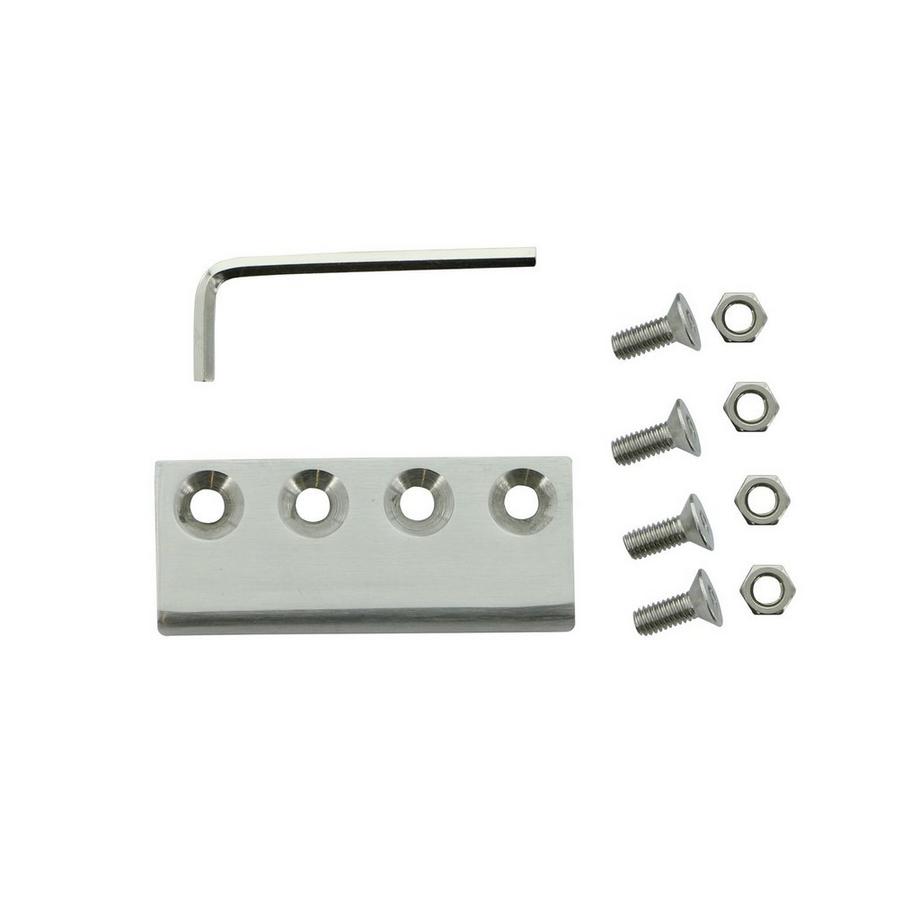 Adjustable FloorMount Barn Door Guide Black Signature Hardware