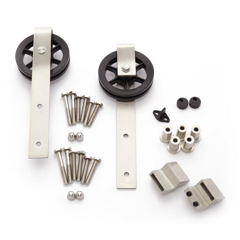 120" Ando Barn Door Hardware Kit - Stainless Steel, , large image number 1