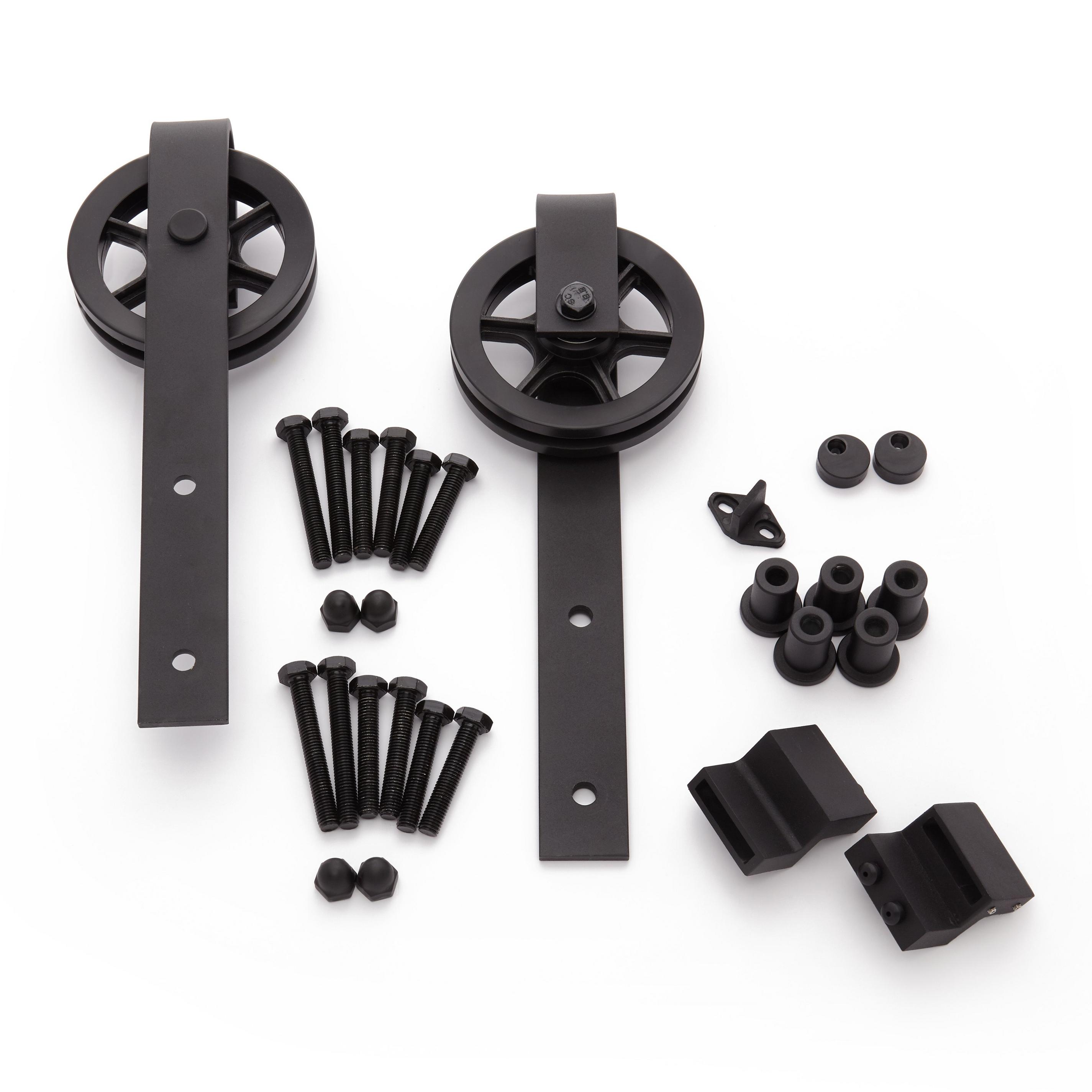78" Ando Barn Door Hardware Kit Black Signature Hardware