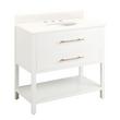 36" Robertson Vanity Cabinet - Bright White - Arctic White 8" Holes - Undermount Sink, , large image number 1