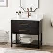 36" Robertson Console Vanity - Black - Arctic White 1 Hole Center - RUM Sink, , large image number 0