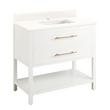 36" Robertson Vanity Cabinet - Bright White - Arctic White 1 Hole Center - RUM Sink, , large image number 1
