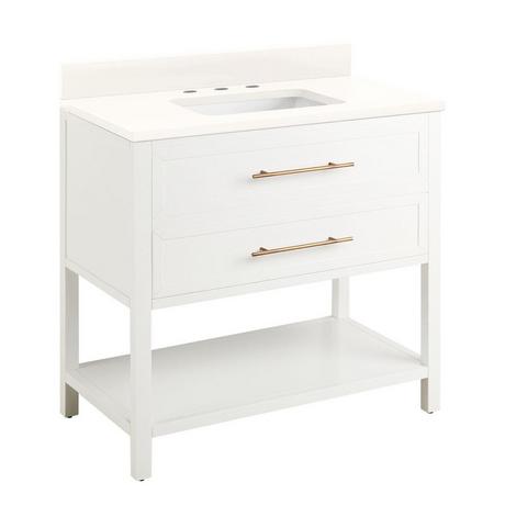 36" Robertson Console Vanity for Rectangular Undermount Sink - Bright White
