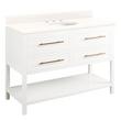 48" Robertson Vanity Cabinet - Bright White - Arctic White 8" Holes - Undermount Sink, , large image number 0
