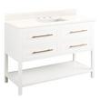 48" Robertson Vanity Cabinet - Bright White - Arctic White 1 Hole - RUM Sink, , large image number 0