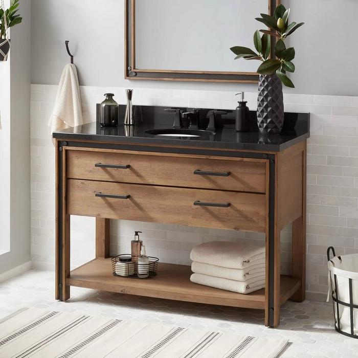 48" Celebration Console Vanity for Rectangular Undermount Sink in Rustic Acacia