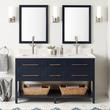60" Robertson Mahogany Console Double - Midnight Navy - Arctic White 1 Hole Centered - RUM Sink, , large image number 0