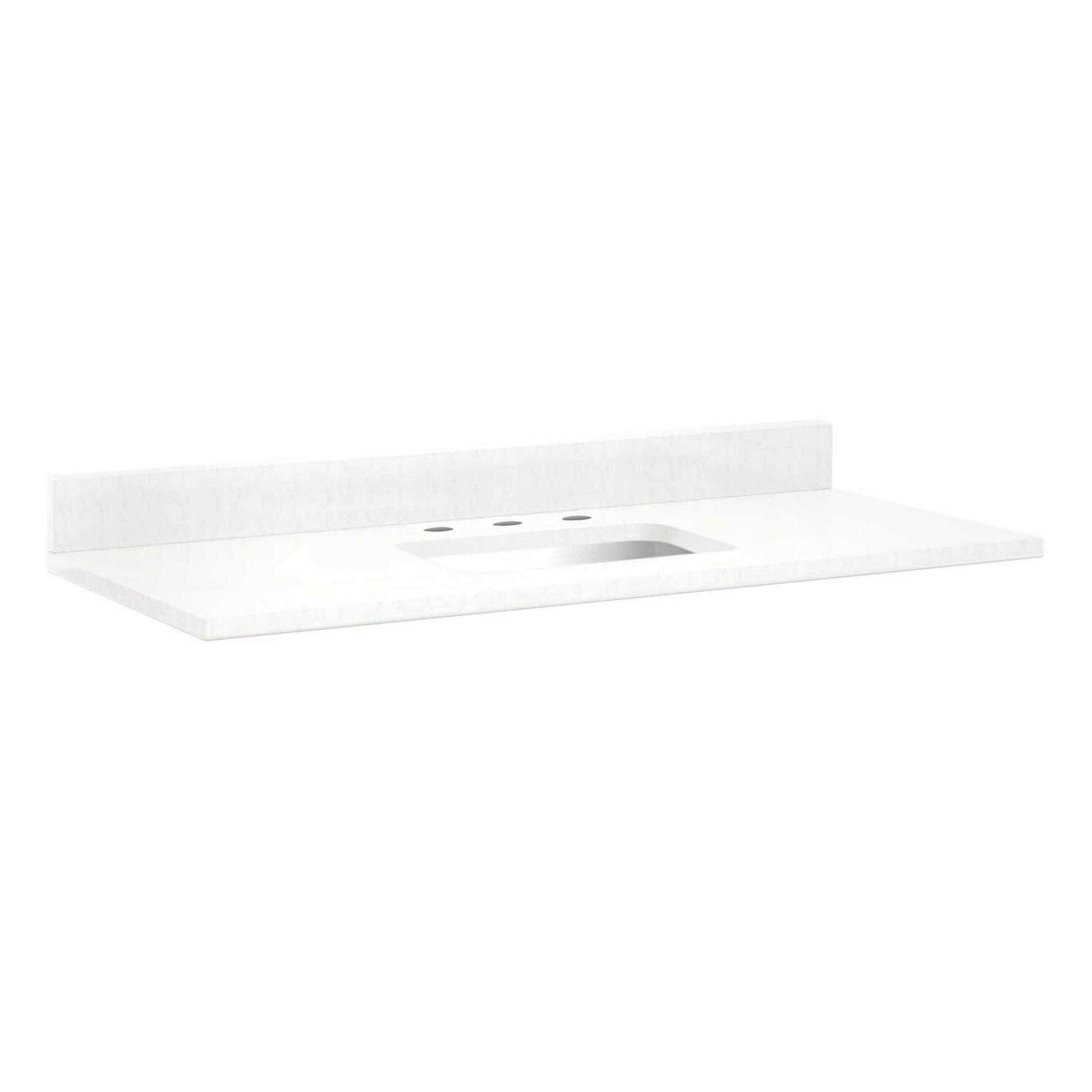 49" x 22" 3cm Quartz Vanity Top for Rectangular Undermount Sink