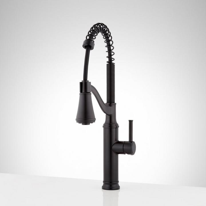 Caribana Single Handle Kitchen Faucet in Matte Black
