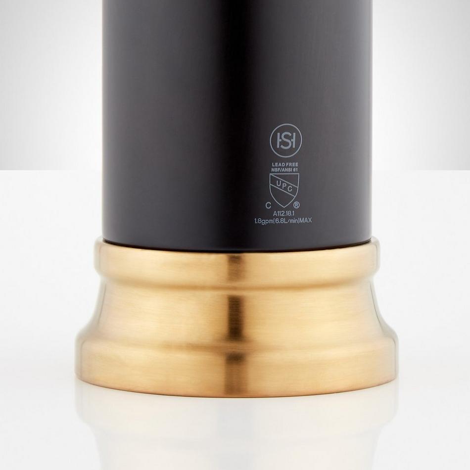 Caribana Single Handle Two-Tone Kitchen Faucet - Matte Black/Brushed Gold, , large image number 4
