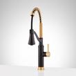 Caribana Single Handle Two-Tone Kitchen Faucet - Matte Black/Brushed Gold, , large image number 0