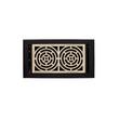 Burrel Two-Tone Brass Floor Register Matte Black/Antique Brass 6" x 14" (7-1/4" x 15-1/2" Overall), , large image number 0