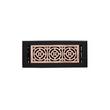 Burrel Two-Tone Brass Floor Register Matte Black/Antique Copper 4" x 10" (5-1/2" x 11-5/8" Overall), , large image number 0