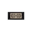 Burrel Two-Tone Brass Wall Register Matte Black/Antique Brass 4" x 10" (5-1/2" x 11-5/8" Overall), , large image number 0
