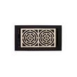 Burrel Two-Tone Brass Wall Register Matte Black/Antique Brass 6" x 12" (7-3/8" x 13-1/2" Overall), , large image number 0