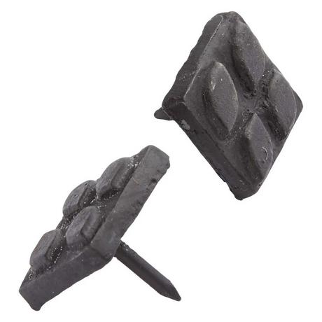 Hand-Forged Iron Square Marquise Clavos - Set of 6