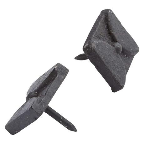 Hand-Forged Iron Square Tangent Clavos - Set of 6