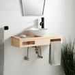 30" Nadiya Wall-Mount Vessel Sink Vanity - Unfinished Maple, , large image number 1