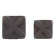 Hand-Forged Iron Square Clover Clavos - Set of 6 - Large - Rust, , large image number 2